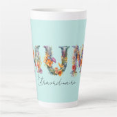 ムームエクストラナディールフローラタイポグラフィ カフェラテマグ (正面)