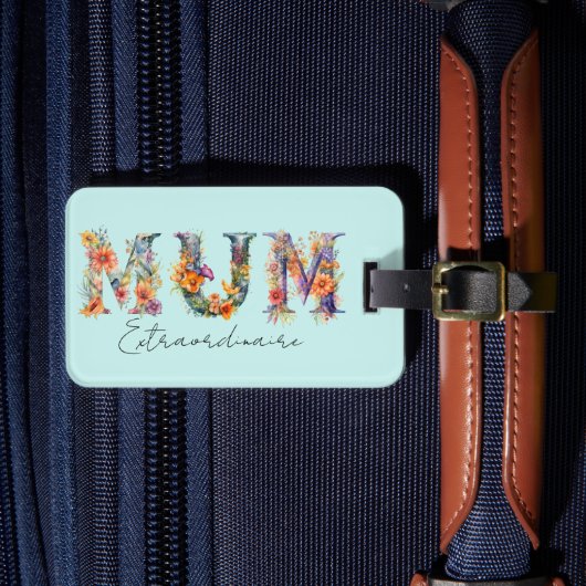 ムームエクストラナディールフローラタイポグラフィ ラゲッジタグ (正面インサイチュ4)