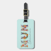 ムームエクストラナディールフローラタイポグラフィ ラゲッジタグ (正面縦)