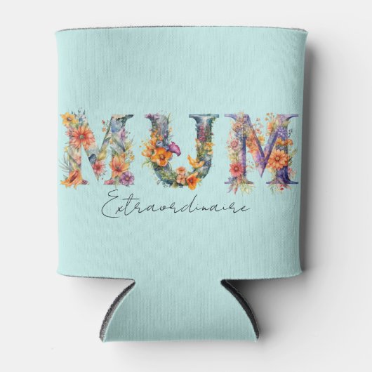 ムームエクストラナディールフローラタイポグラフィ 缶クーラー (正面)