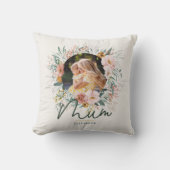 ムームギフト写真水彩フローラ母の日 クッション (正面)