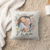ムームギフト写真水彩フローラ母 クッション (ブランケット)