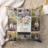 ムームギフト8フォトピンクガーリーの美しいフローラ クッション (ブランケット)