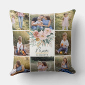 ムームギフト8フォトピンクガーリーの美しいフローラ クッション (裏面)