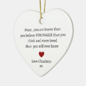 ムームギフト | パーソナライズされた Mum Keepsake セラミックオーナメント (左)
