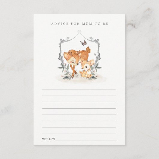 ムームディアファウンフローラアドバイスマムベビーシャワー エンクロージャーカード (正面)