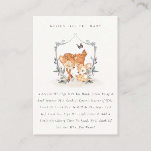 ムームディアファウンフローラクレストブック赤ちゃんシャワー エンクロージャーカード (正面)