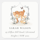 ムームディアファウンフローラクレストベビーシャワーアドレス スクエアシール (正面)