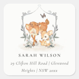 ムームディアファウンフローラクレストベビーシャワーアドレス スクエアシール