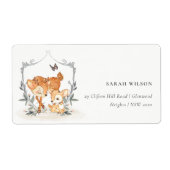 ムームディアファウンフローラクレストベビーシャワーアドレス ラベル (正面)