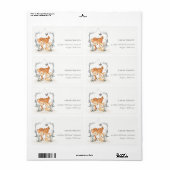 ムームディアファウンフローラクレストベビーシャワーアドレス ラベル (フルシート)