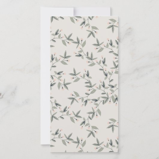 ムームディアファウンフローラクレストベビーシャワー招待状 サンキューカード (裏面)