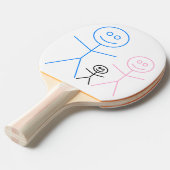 ムームパパ&ベビー棒人間たちスケッチ 卓球ラケット (正面アングル)
