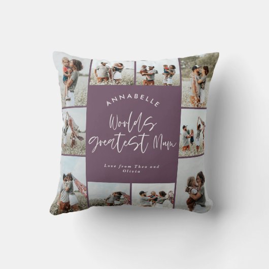 ムームパーエレガントプモダンミニマル写真コラージュ クッション (裏面)