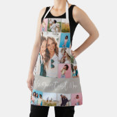 ムームフォトコラージュモダンタイポグラフィシンプルベージュ エプロン (インサイチュ)