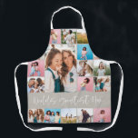 ムームフォトコラージュモダンタイポグラフィシンプルベージュ エプロン<br><div class="desc">世界で最も偉大な数々のムーム写真モダンの写真のスクリプトタイポグラフィお母さんの日シンプル、誕生日、クリスマス、復活祭、卒業式、学年の終わり、またはデコールの贈り物デザイン。</div>