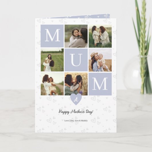 ムームフォトスクエアジルドモノグラムパーソナライズされたと シーズンカード (正面)