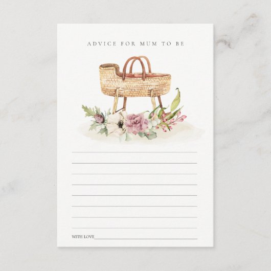 ムームフローラシャワー用ピンクアドバイスバシネット エンクロージャーカード (正面)