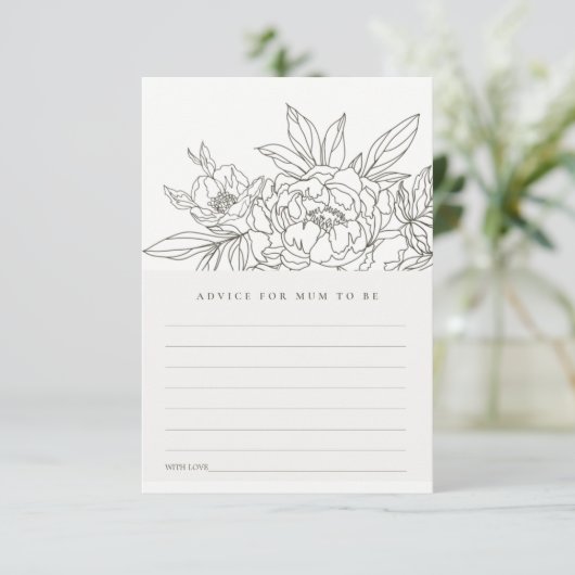 ムームフローラシャワー用ブラウン赤ちゃんスケッチアドバイス エンクロージャーカード (スタンド正面)