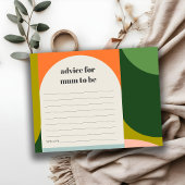 ムームベイビーシャワー用かわいいグルーヴィレトロアーチアドバイス エンクロージャーカード