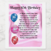 ムームポーブワインボトルラベル – 80誕生日 ワインラベル (シングルラベル)