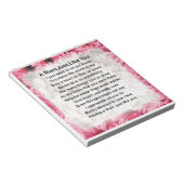 ムームポーブー – ピンクフローラデザイン ノートパッド (アングル)