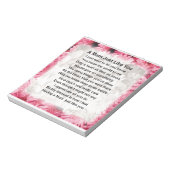 ムームポーブー – ピンクフローラデザイン ノートパッド (回転)