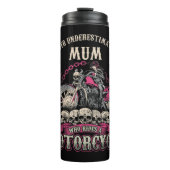 ムームマムバイクもしくは自転車に乗る人ひよこレディーネバーエスタミートモーター タンブラー (正面)