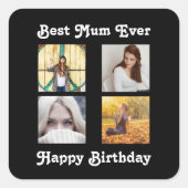 ムームマ最高のザー誕生日インスタグラム写真テンプレート スクエアシール