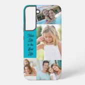 ムームライフはライフ最高の4フォトターコイズ SAMSUNG GALAXYケース (裏面)