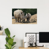 ムーム付きランチプリント ポスター (ホームオフィス)