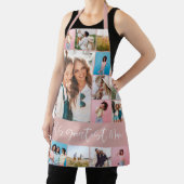 ムーム写真コラージュモダンタイポグラフィシンプルピンク エプロン (インサイチュ)