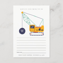 ムーム建築シャワー用かわいいベビークレーンアドバイス エンクロージャーカード