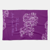 ムーム愛してるよ紫のキッチンタオル キッチンタオル (横)