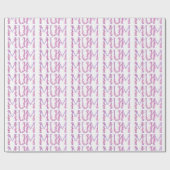 ムーム文字&オーキッドウォーターカラーアートお祝いラップ ラッピングペーパー (フラット)