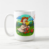 ムーム最高のキュート編み物グースコーヒーマグ コーヒーマグカップ (左)