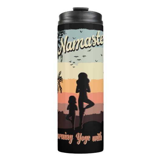 ムーム熱タンブラー付きモーニングヨガ タンブラー (正面)