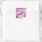 ムーム詩 – 65誕生日 スクエアシール (バッグ)