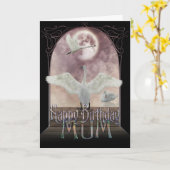 ムーム誕生日カード – スワン カード (黄色い花)