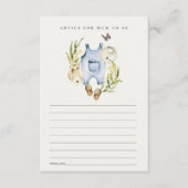 ムーム赤ちゃんシャワー用の葉の多い葉着アドバイス エンクロージャーカード (正面)