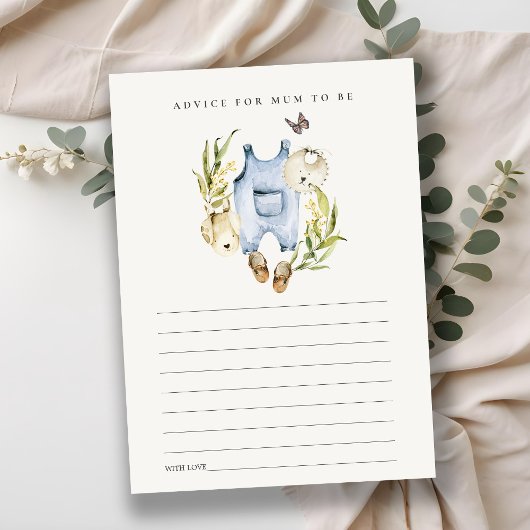 ムーム赤ちゃんシャワー用の葉の多い葉着アドバイス エンクロージャーカード