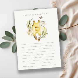 ムーム赤ちゃんシャワー用の葉の多い葉着アドバイス エンクロージャーカード