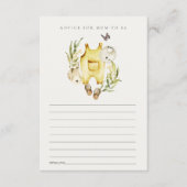 ムーム赤ちゃんシャワー用の葉の多い葉着アドバイス エンクロージャーカード (正面)