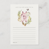 ムーム赤ちゃんシャワー用の葉の多い葉着アドバイス エンクロージャーカード (正面)