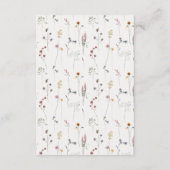 ムーム赤ちゃんシャワー用ピンクワイルドフラワークレストアドバイス エンクロージャーカード (裏面)