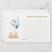 ムーム赤ちゃんシャワー用ブルーベアーバルーンアドバイス (正面)