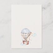 ムーム赤ちゃんシャワー用熱風船動物アドバイス エンクロージャーカード (裏面)