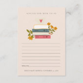 ムーム赤ちゃんシャワー用積み重ね本フローラアドバイス エンクロージャーカード (正面)