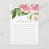 ムーム赤面シャワー用ソフトフローラ牡丹アドバイス エンクロージャーカード (正面)