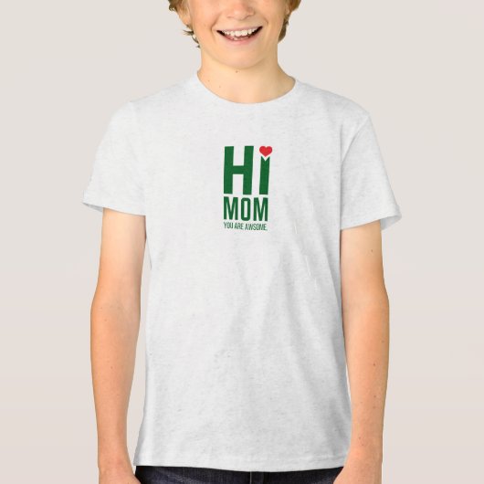 「ムーム、お前は素晴らし」文字ティー トライブレンドTシャツ (正面)